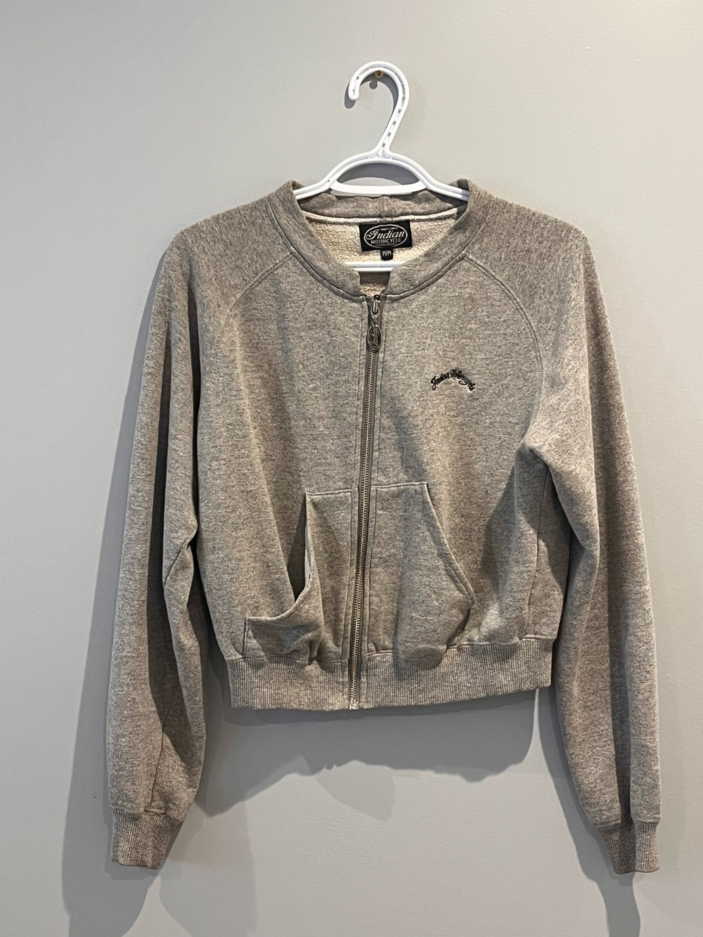 Indian motorcycle crewneck zip-up jacket